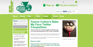 Fearne Cotton s Bake My Face twitter competition   News   Coffee Morning